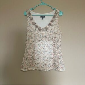 Alyx Floral Sleeveless Blouse - Cream